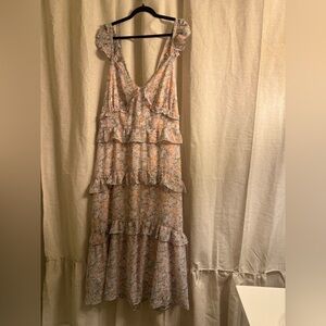 Floral Ruffle Maxi Dress